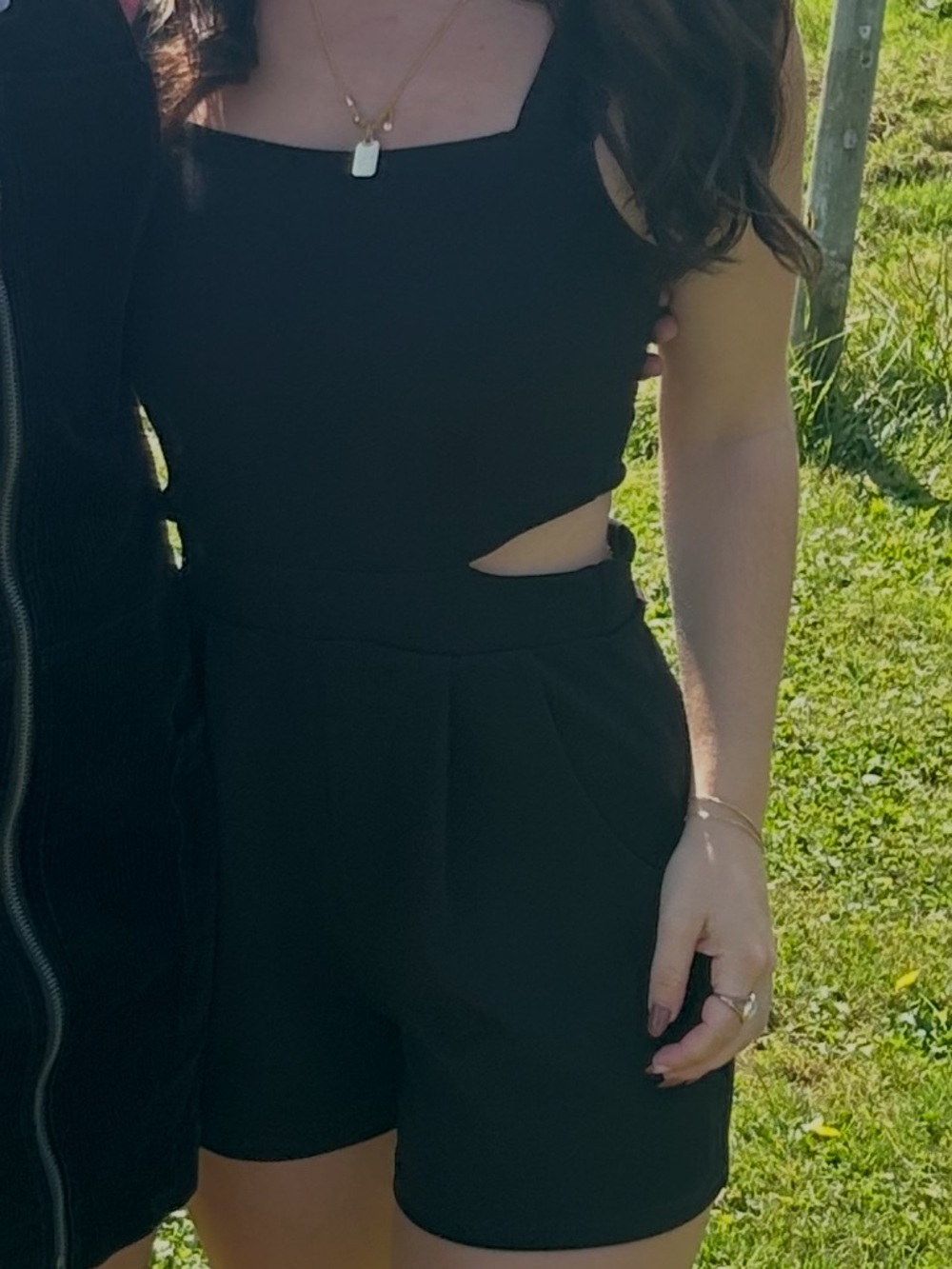 Moa Moa Black Cutout Romper